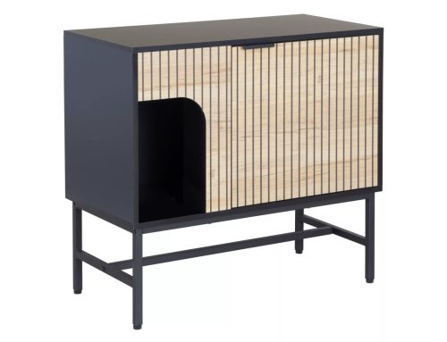 Mago K3 Modern Tölgy-Fekete Komód Laminált Lappal