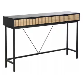   Konsolka Mago KS1 Tölgy-Fekete Matt Konzolasztal Laminált Lappal