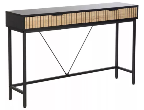 Konsolka Mago KS1 Tölgy-Fekete Matt Konzolasztal Laminált Lappal