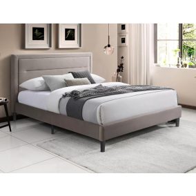 Malaga Velvet Bézs Kárpitozott Franciaágy