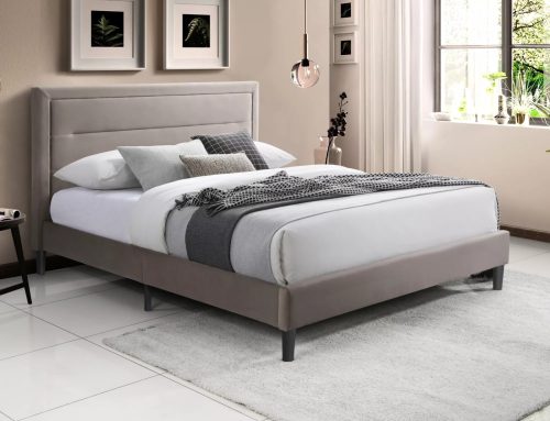 Malaga Velvet Bézs Kárpitozott Franciaágy