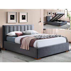 Marani Velvet Tárolós Bársony Franciaágy Szürke