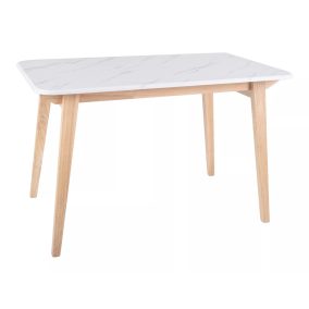 Marcus Márvány Hatású Étkezőasztal Tölgy Lábakkal