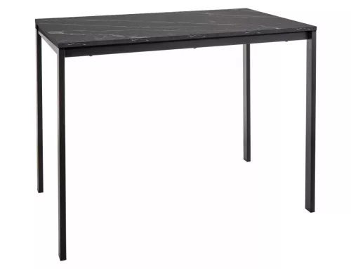 Mario Márvány Hatású Laminált Étkezőasztal Fekete