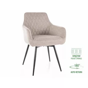 Marlo Brego Forgó Étkezőszék Világos Bézs Kárpittal