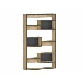   Matrix Modern Geometrikus Könyvespolc Laminált Wotan Tölgy-Antracit