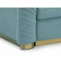   Melva Luxus Kétszemélyes Kék Szövet Kanapé Arany Fémlábakkal