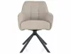 Metro Bjorn Forgó Étkezőszék Világos Bézs Szövet Fekete Fém Vázzal