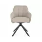   Metro Bjorn Forgó Étkezőszék Világos Bézs Szövet Fekete Fém Vázzal