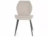 Mike Nea Geometrikus Étkezőszék Bézs Szövet Fekete Fém Vázzal