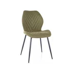 Mike Nea Étkezőszék Zöld Szövet Fekete Fém Vázzal