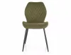 Mike Nea Étkezőszék Zöld Szövet Fekete Fém Vázzal