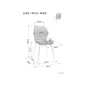   Mike Velvet Bársony Étkezőszék Cappuccino Geometrikus Mintázattal