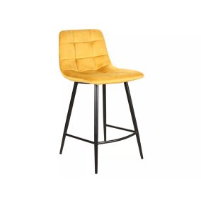 Mila H-2 Bársony Curry Bárszék Fekete Fém Vázzal