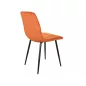   Mila Kordbársony Étkezőszék Fahéjbarna Kárpittal Fekete Fémvázas