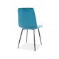   Mila Velvet Türkiz Bársony Étkezőszék Fekete Fém Lábakkal
