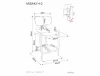 Misaki H-2 Félhoker Bézs Textil Kaszmir Fém Vázzal