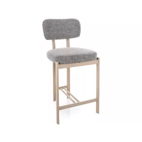 Misaki H-2 Bárszék Szürke Textil Kaszmir Fém Vázzal
