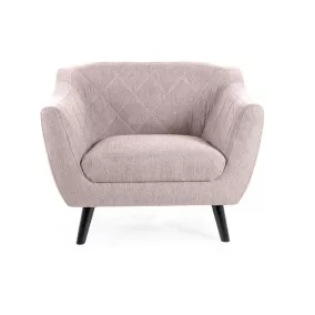 Molly Brego Kényelmes Fotel Bézs Fa Kárpitozott