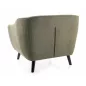 Molly Brego Olívazöld Kárpitozott Fotel Wenge Lábakkal