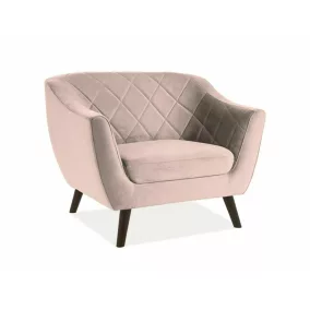 Molly Velvet Bézs Fotel Steppelt Kárpitozással