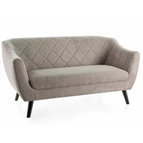   Molly Brego Kétszemélyes Bézs Kárpitozott Kanapé Rombusz Mintával