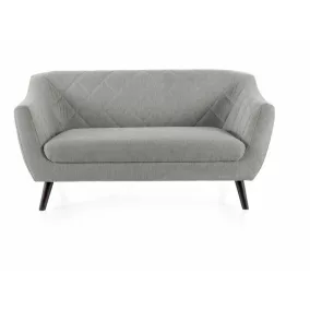   Molly Brego Kétszemélyes Szürke Szövet Kanapé Wenge Lábakkal