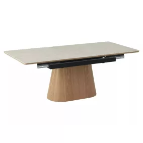 Monaco Kihúzható Kerámia Étkezőasztal Bézs/Tölgy