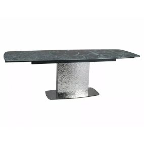   Moncler Verde Alpi Bővíthető Kerámia Étkezőasztal Tengerkék Üveglappal