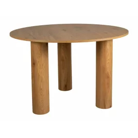 Montana kerek étkezőasztal MDF tölgy furnér 120 cm