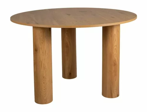 Montana kerek étkezőasztal MDF tölgy furnér 120 cm