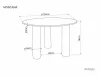 Montana kerek étkezőasztal MDF tölgy furnér 120 cm