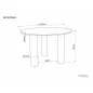 Montana kerek étkezőasztal MDF tölgy furnér 120 cm