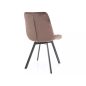   Monti Velvet Cappuccino Bársony Étkezőszék Fekete Fém Lábakkal