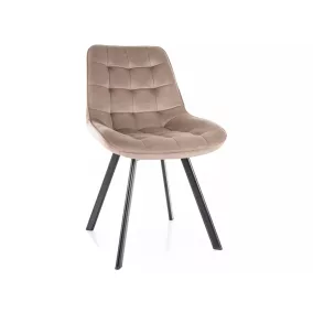 Monti Velvet Bársony Étkezőszék Bézs/Fekete