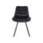 Monti Velvet Fekete Bársony Étkezőszék Fém Vázzal
