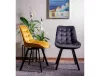 Monti Velvet Fekete Bársony Étkezőszék Fém Vázzal