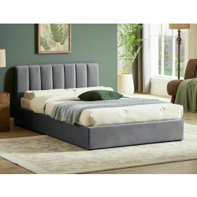 Montreal Velvet Tárolós Bársony Ágy Szürke 120x200