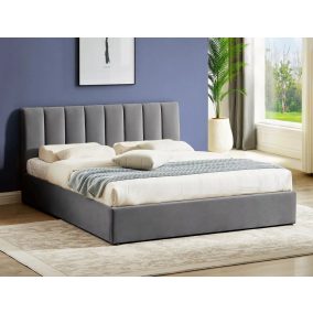 Montreal Velvet Tárolós Bársony Ágy Szürke 140x200
