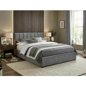 Montreal Velvet Tárolós Bársony Ágy Szürke 140x200