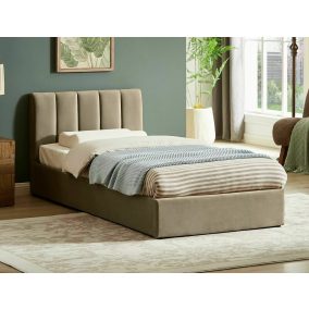 Montreal Velvet Tárolós Bársony Ágy Bézs 90x200