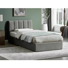 Montreal Velvet Tárolós Bársony Ágy Szürke 90x200