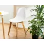 Moris Skandináv PP Műanyag Szék Bükkfa Fehér Modern