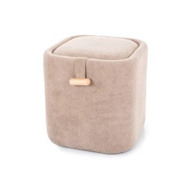 Nap Tárolós Puff Szövet Sötét Bézs