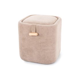 Nap Tárolós Puff Szövet Sötét Bézs