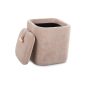 Nap Tárolós Puff Szövet Sötét Bézs