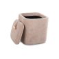 Nap Tárolós Puff Szövet Sötét Bézs