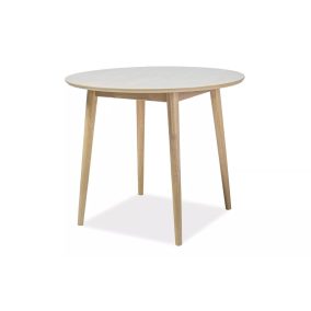 Nelson Kerek Tölgyfa Étkezőasztal Mézszínű 90 cm