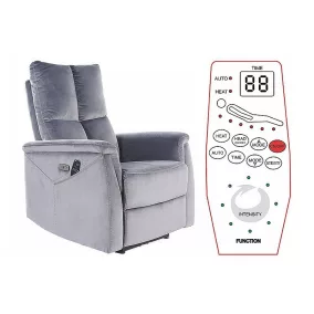 Neptun M Elektromos Masszázsfotel Bársony Szürke Relax