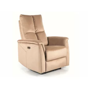   Neptun Velvet Elektromos Masszázsfotel Bársony Bézs Luxus Relax